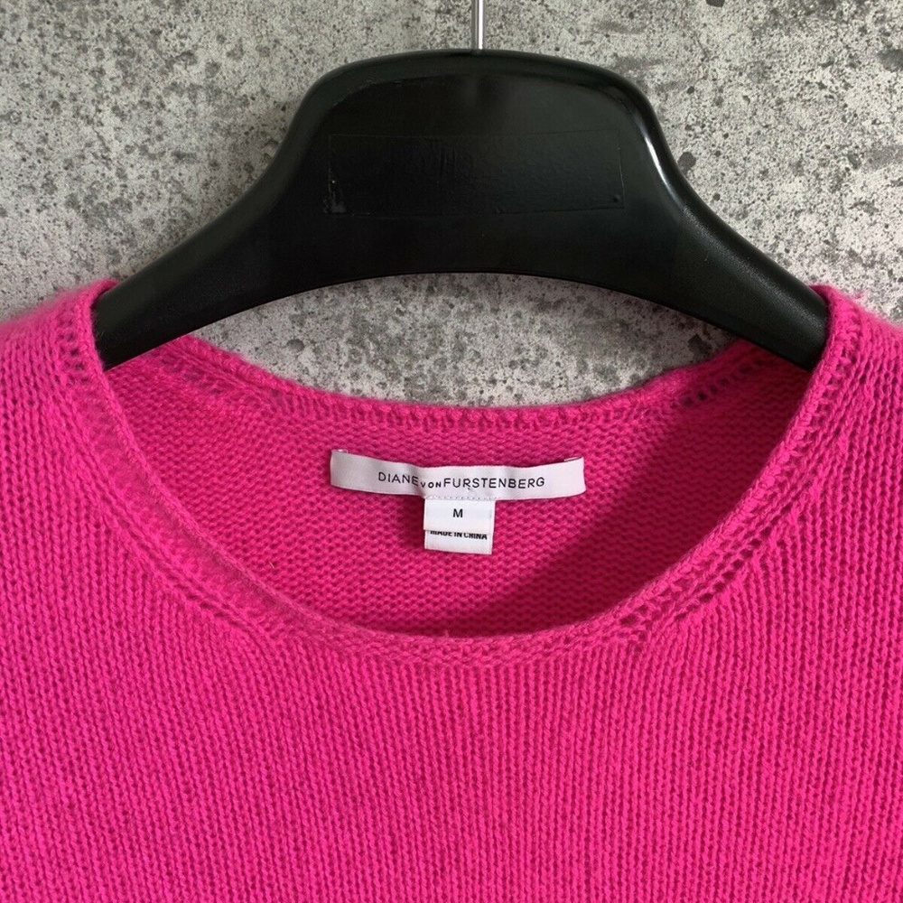 Diane Von Furstenberg Hot Pink Crewneck Sweater